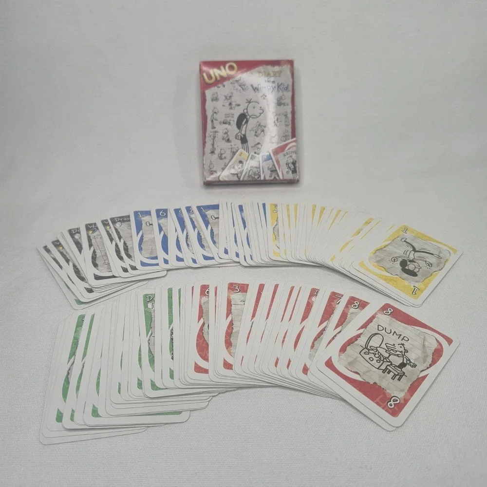 Diary of a Wimpy Kid UNO Card Game Mattel Collectible CLEAN 112 Cards / No Instr
